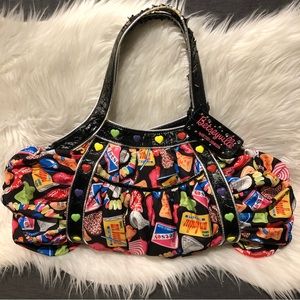 VINTAGE Betsey Johnson Candyland Bubble Gum Heart Gem Purse GREAT for Halloween